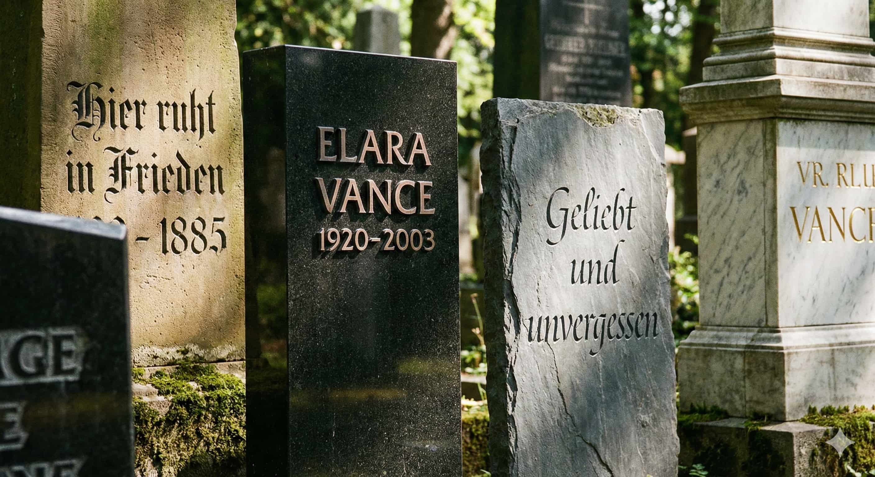Die besten Schriftarten für Grabsteine